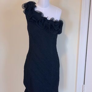 One shoulder little black dress